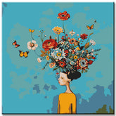 Painting by numbers bouquet of flowers in your head